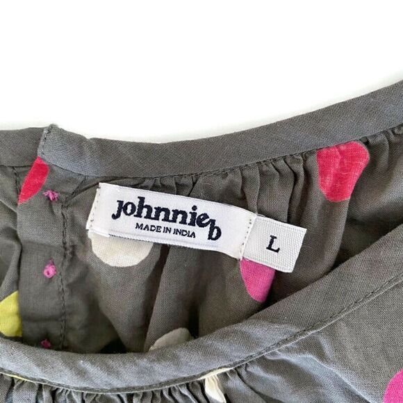 Johnnie B. Mini Boden Polka Dot Sleeveless Swing Top Gray Kid’s L - Picture 4 of 12